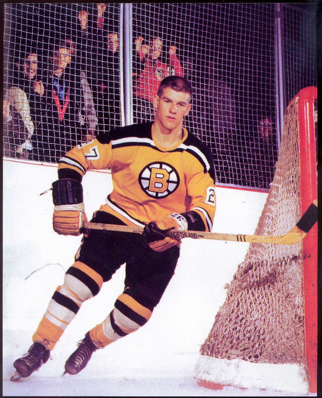 1960's Boston Bruins Bobby Orr With Rookie Jersey Number 27 8x10 Photo Poster painting Reprint