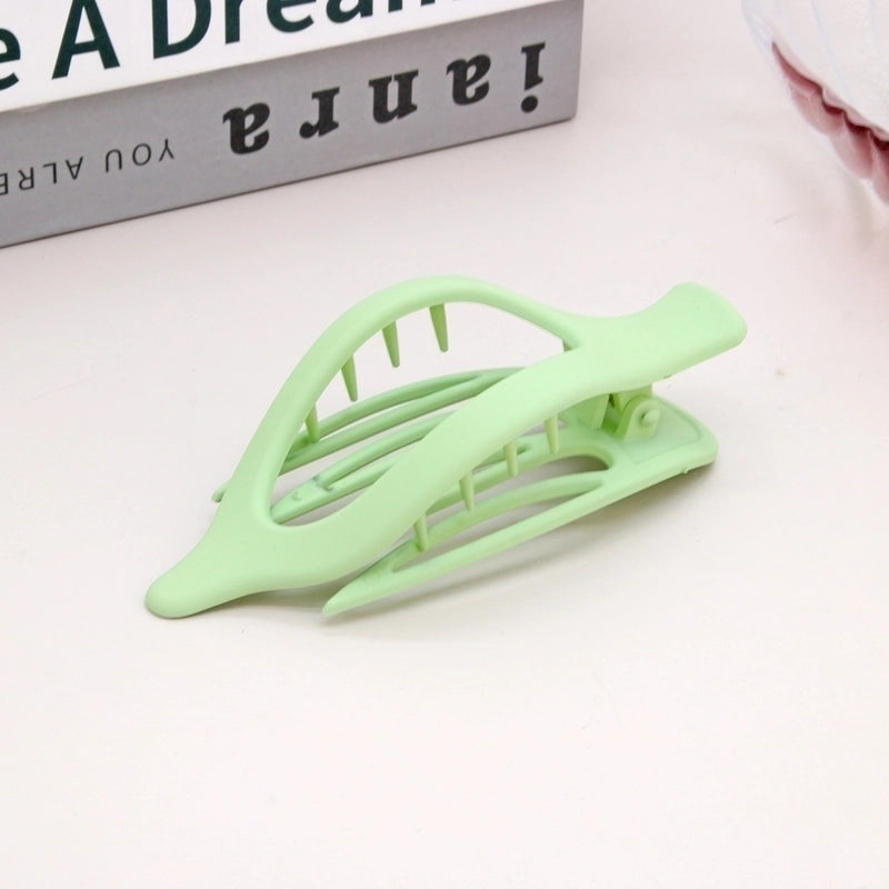 Women’s Lady Classic Style Solid Color Plastic Stoving Varnish Hair Clip