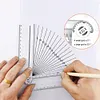Multifunctional Folding Geometric Drawing Ruler Line Circular Drafting Tool