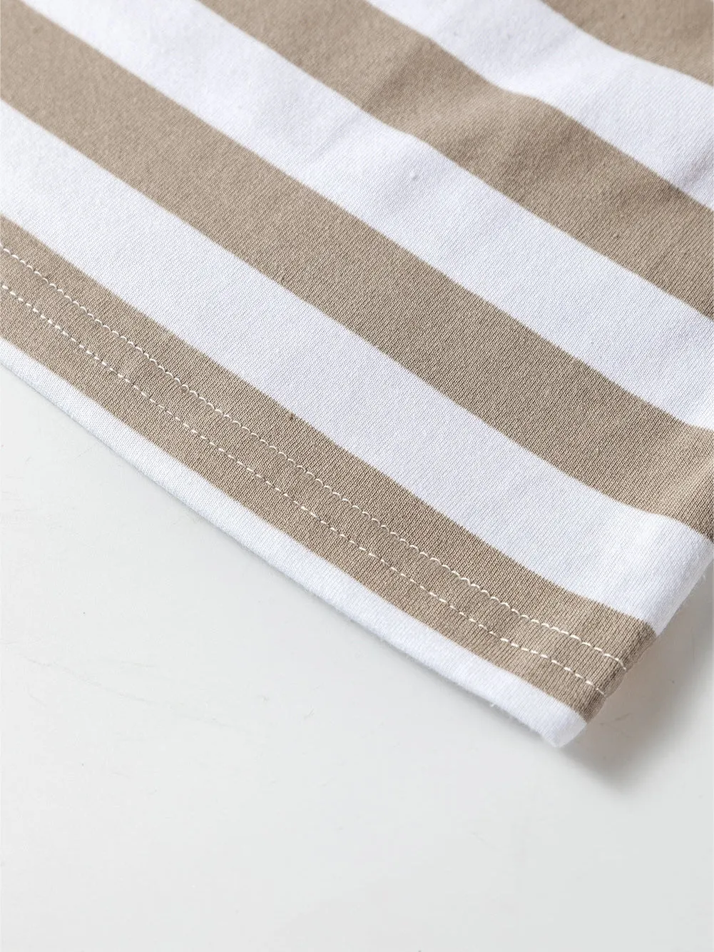 Grey Ribbed Knit Top with Short Sleeves