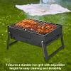 Stainless Steel Portable Folding BBQ Grill Small Smoker Charcoal Grill for Party