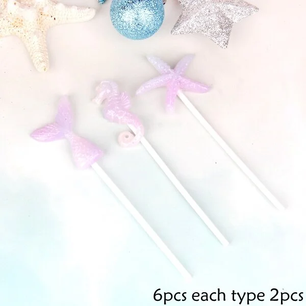 Christmas Gift The Mermaid Party Supplies Mermaid Theme Decor Cake Toppers For Kids Favor Birthday Wedding Party Cake Decorations Cute Gifts