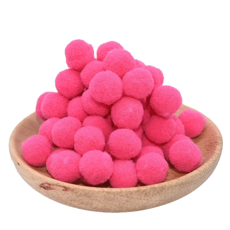 Plush Pompom 15mm 20mm 25mm Soft Pompones Fluffy Plush Balls Pom Poms Furball DIY Handmade Craft Material weeding home Decor