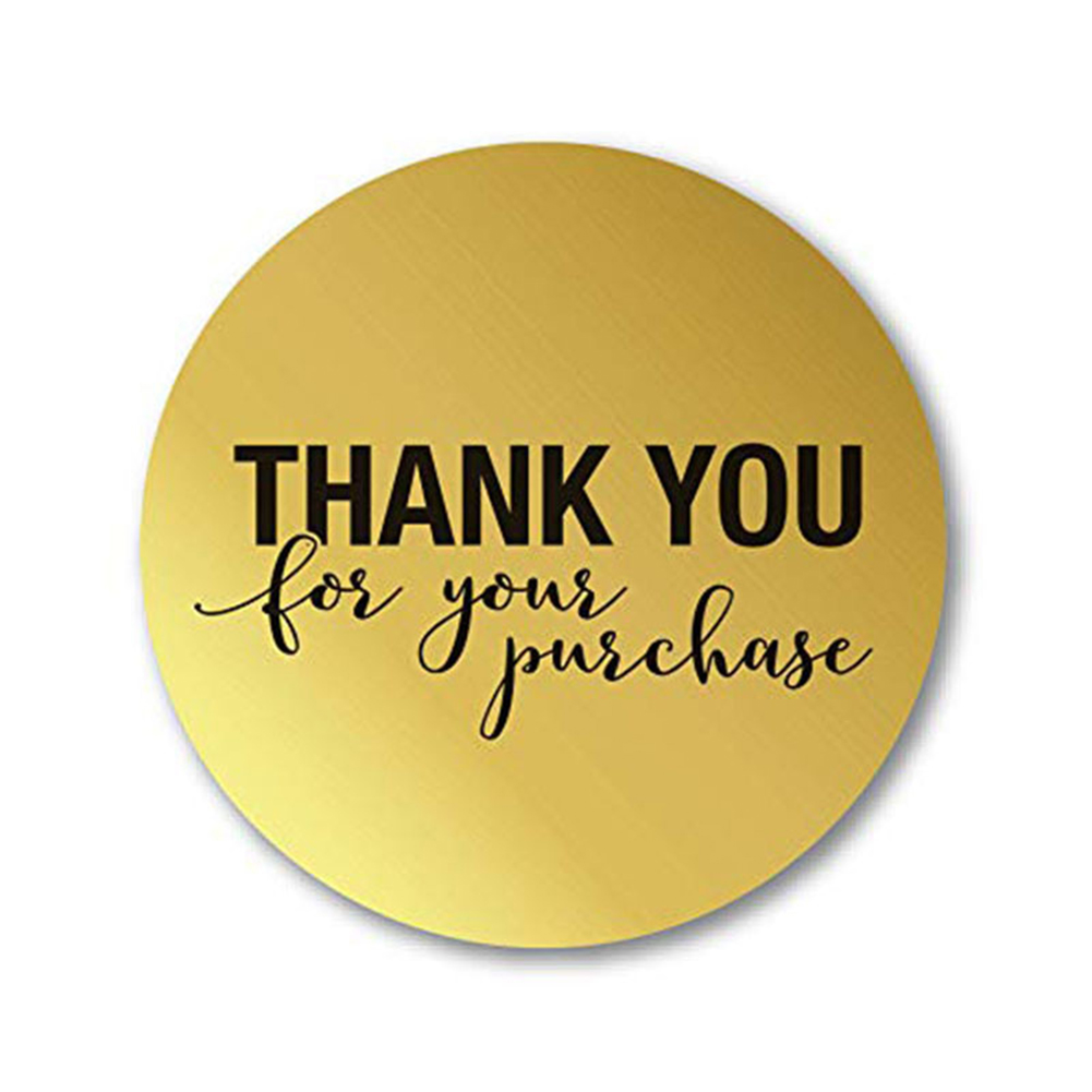 

500pcs Round Gold Thank You Stickers Seal Label Handmade Gift Cake Stickers, 1.5inch-3.8cm, 501 Original