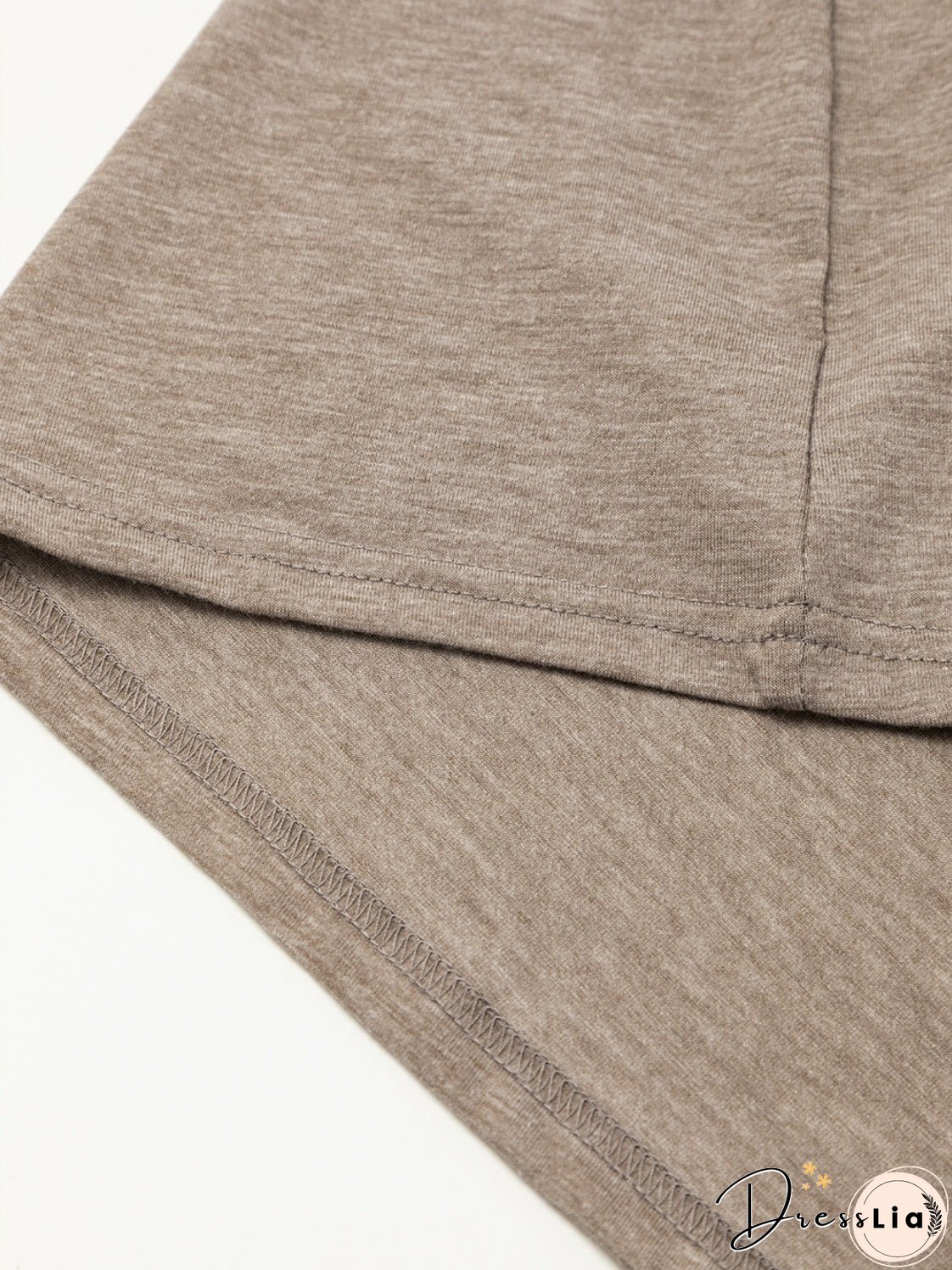 Exposed Seam Round Neck Mini Dress