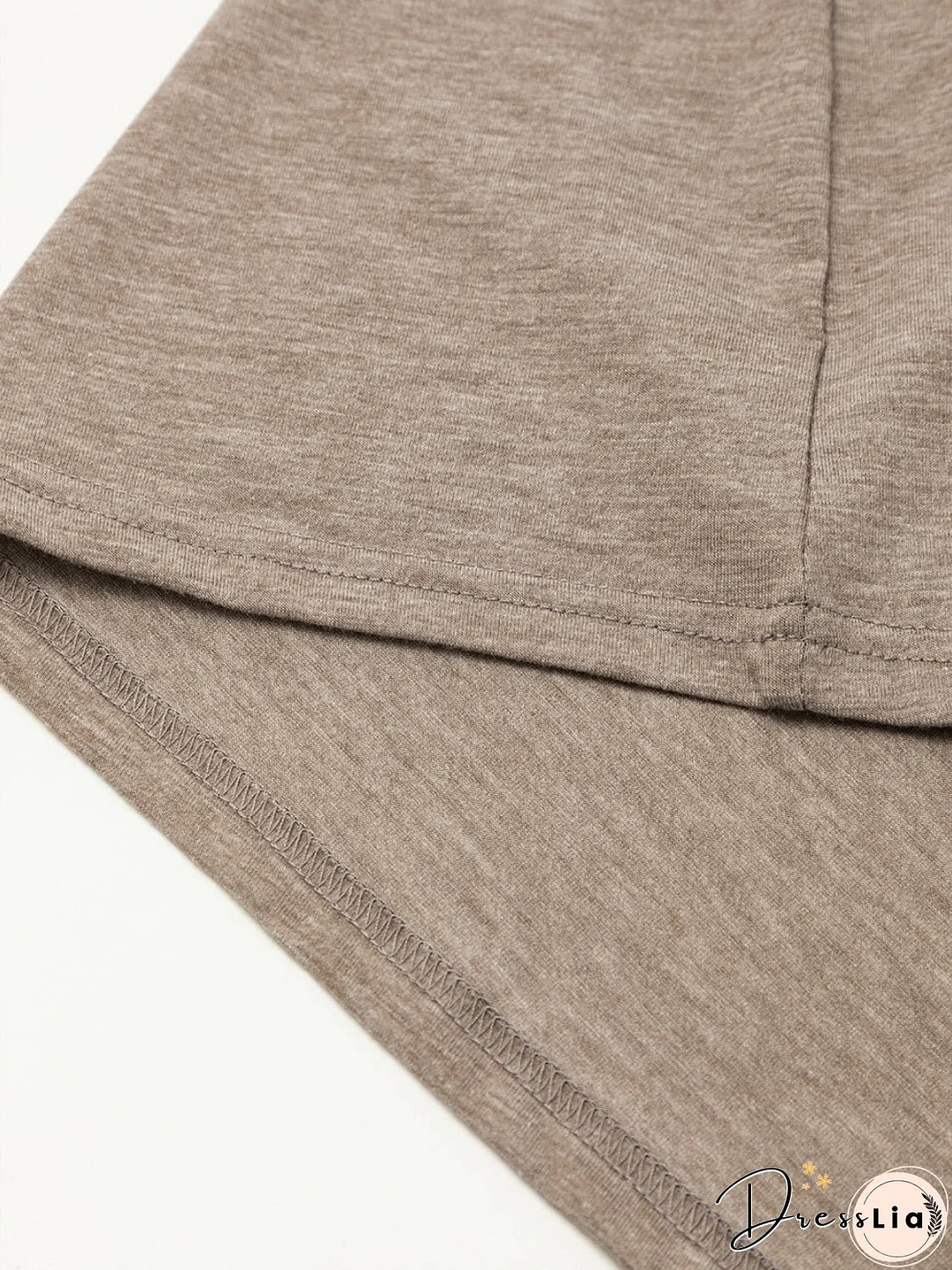 Exposed Seam Round Neck Mini Dress