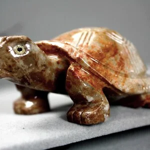 pornhint Pornhint Turtle Spirit Animal Totem Rhyolite Crystal Soapstone Fetish 2" 3/4 Figurine USA 7301