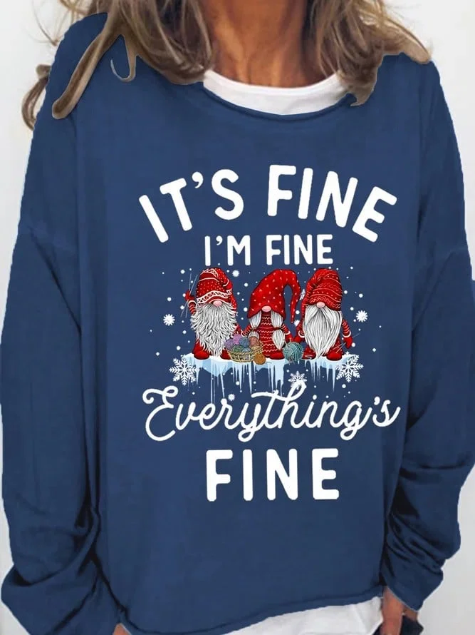 Christmas Casual Print Sweatshirt