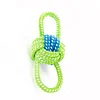 Dog Toy Dog Chews Cotton Rope Knot Ball Grinding Teeth odontoprisis Pet Toys Lar Outdoor Traning Fun Playing Green Rope Ball Toy