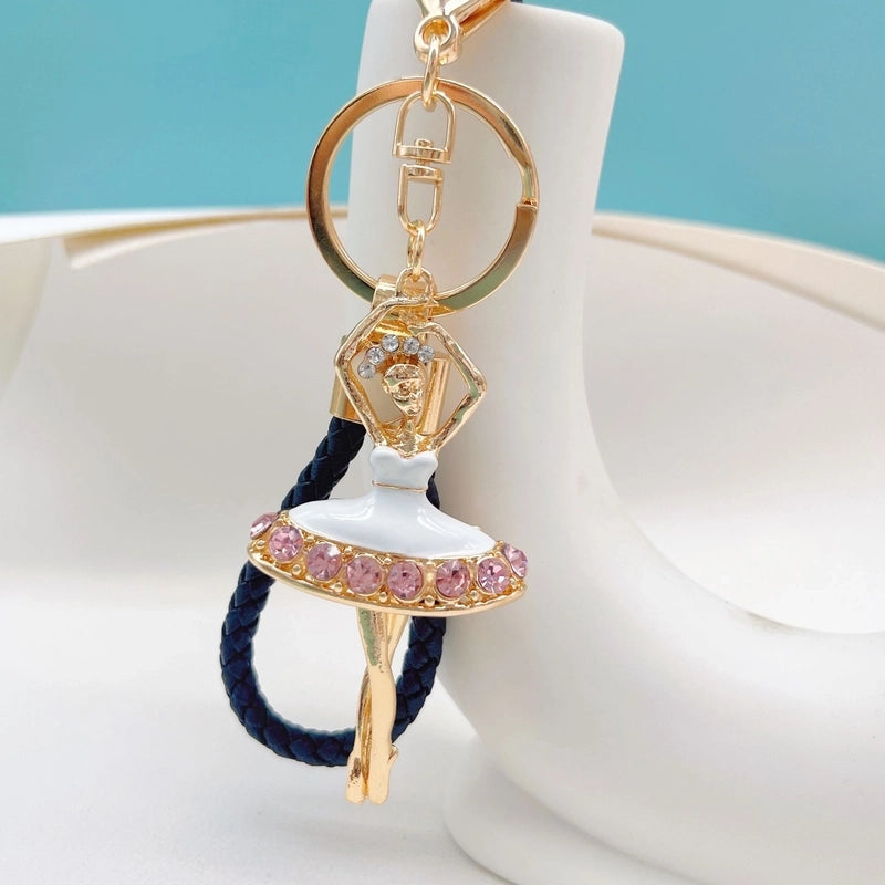 Korean Style Human Imitation Pearl Metal Unisex Keychain