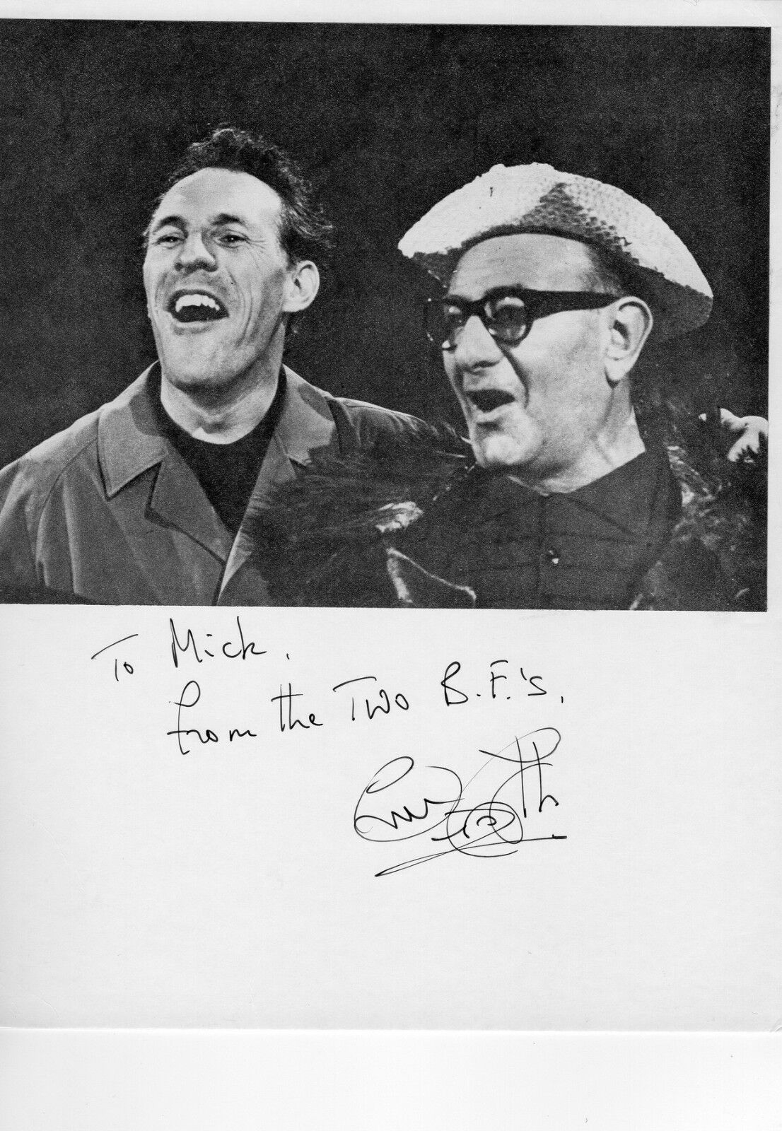 BRUCE FORSYTH AUTOGRAPH Shown With BUD FLANAGAN