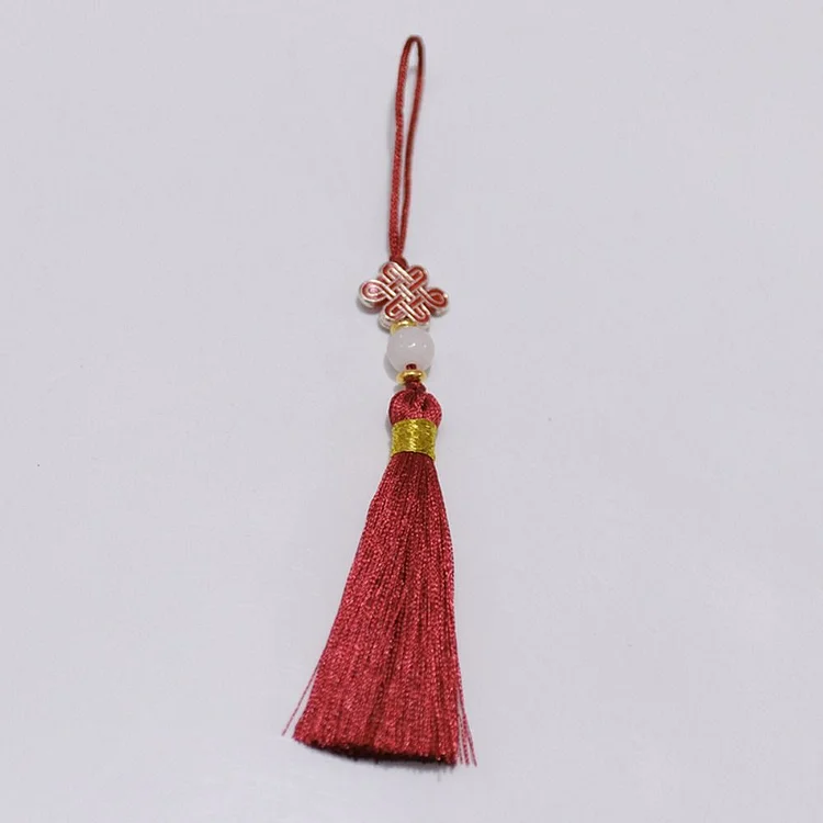 Imaginarygam Lucky Blessing Cute Making Accessories Jewelry Findings Keychain Components Chinese Knot Key Chains Tassel Car Keyring