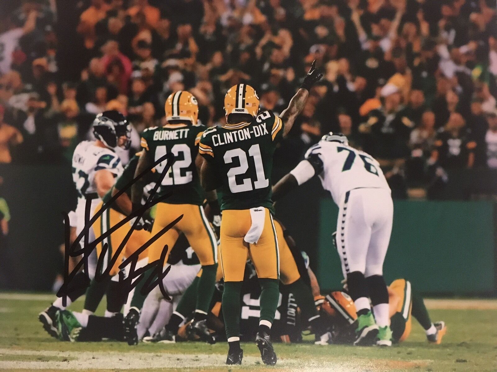 Ha Ha Clinton Six Signed Autographed Green Bay Packers 8x10 Photo Poster painting Pro Bowl