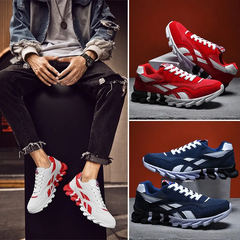 Yyvonne Men Sneakers Breathable Running Shoes Outdoor Sport shoes Fashion Comfortable Casual Couples Gym Shoes Lace Up Flats
