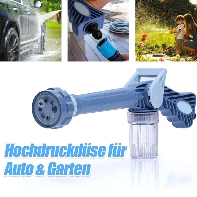 Meladen™ Hochdruckdüse für Auto & Garten mit  8 verschiedene Bewässerungsformen