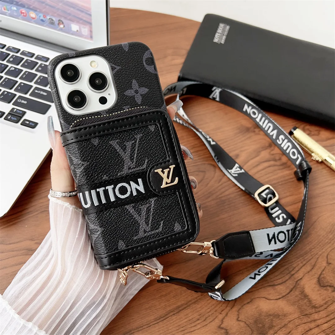 LV & GUCCI LV Monogram Canvas Zipper Card Holder Gucci Ophidia Crossbody Apple iPhone Case ProCaseMall