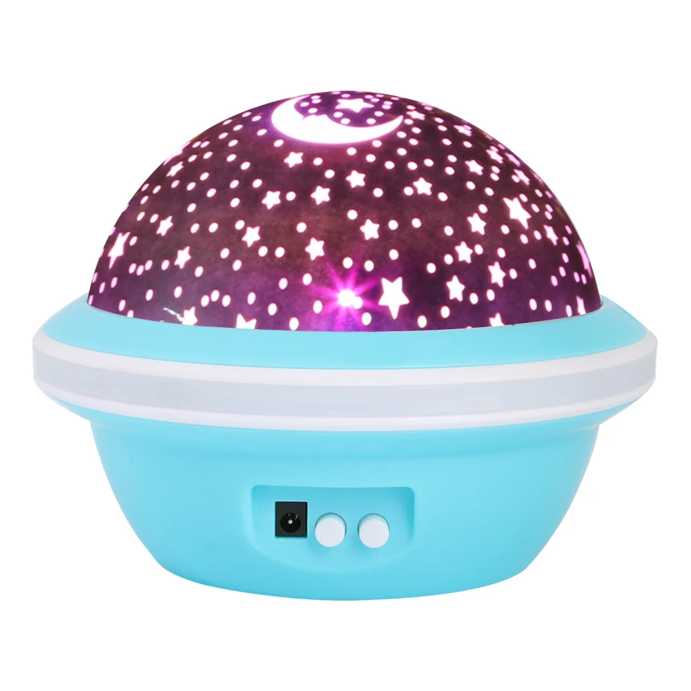 UFO Shaped Starry Sky LED Projector Light USB Kid Night Decor Lamp (Blue)