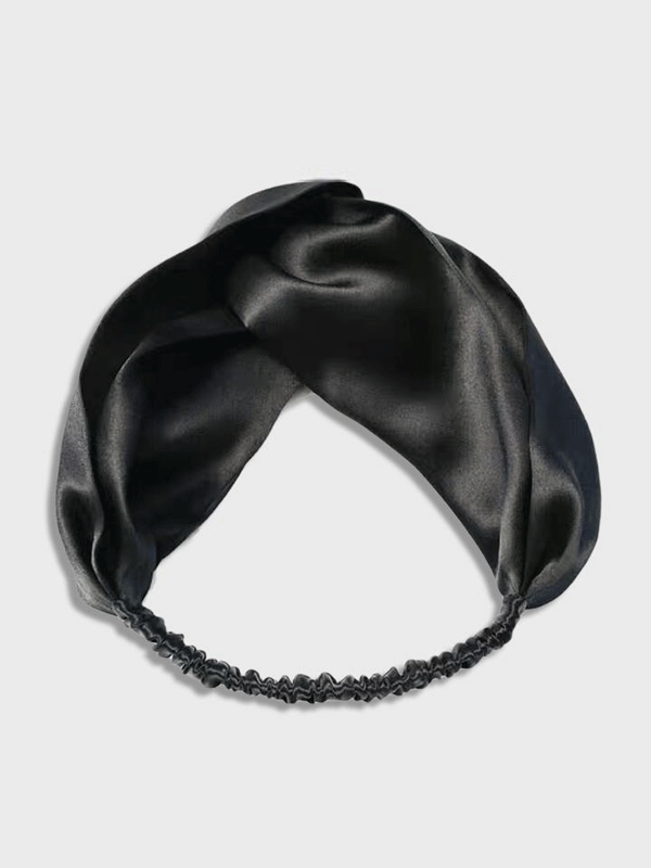 19 Momme Bandeau en soie avec détaillé noué- SOIE PLUS