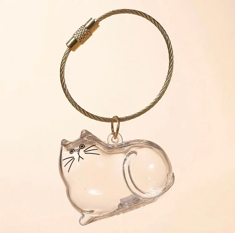 Transparent Cat Hair Keepsake Charm 