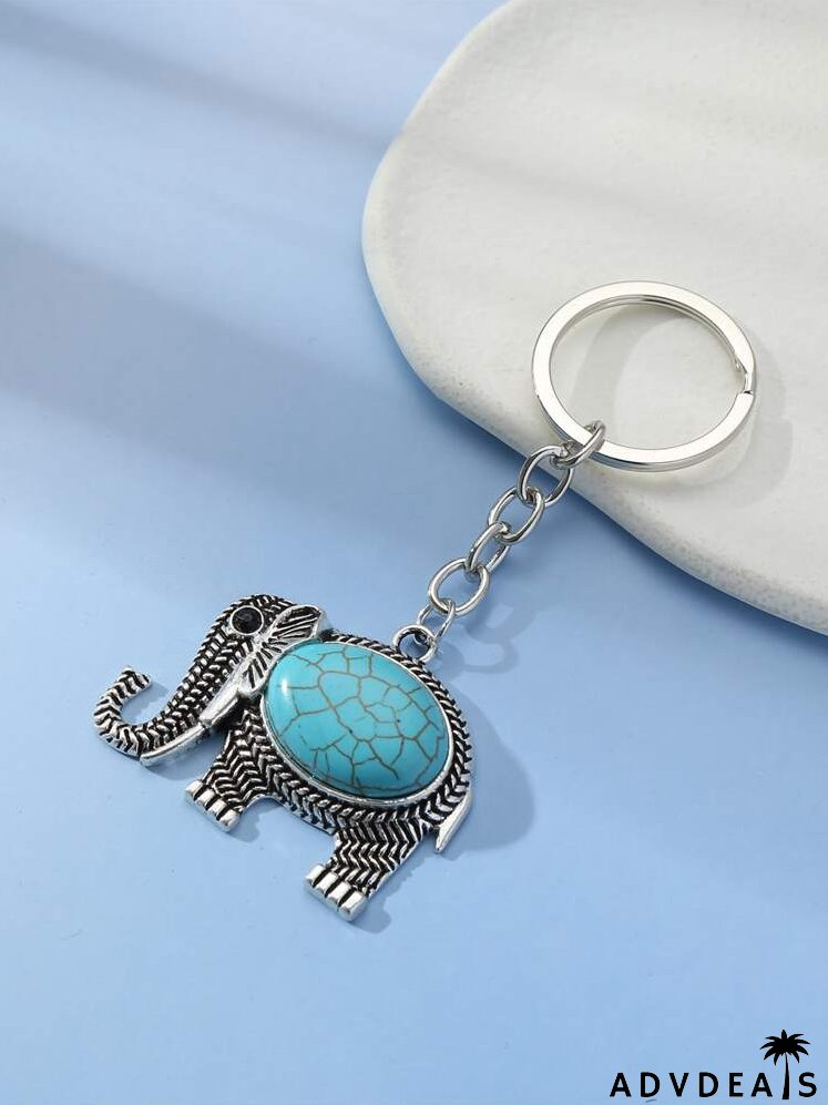 Elephant Charm Keychain