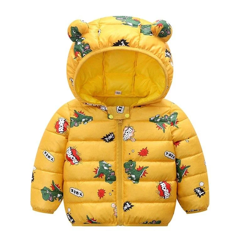 Children Solid Color Coat Boys Trendy Cotton Clothes Girls Fashion Hooded Outerwear Kids Casual Warm Jacket Kids Winter Clothes