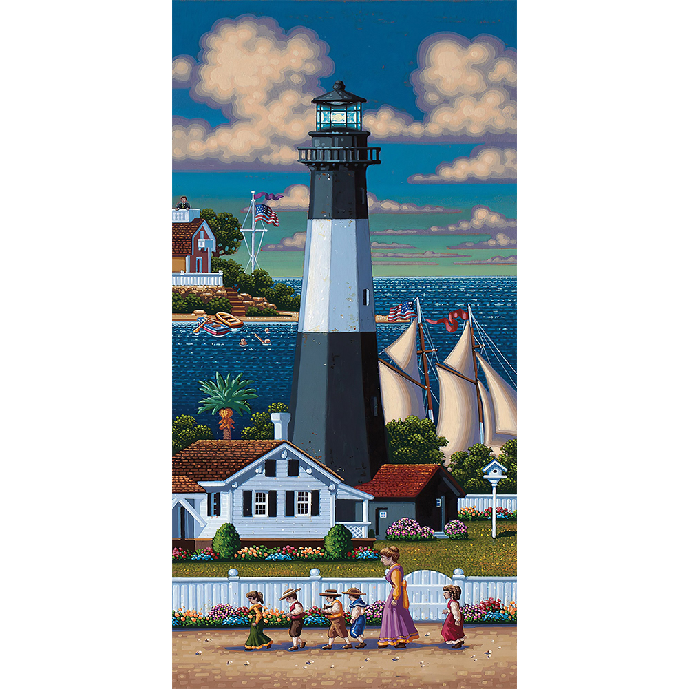 

Lighthouse - Round Drill Diamond Painting - 30*60CM (Big Size), 501 Original