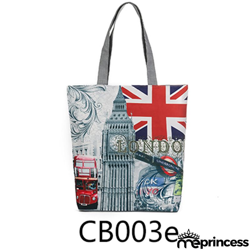 Women's Eiffel Tower Butterfly 3D Print One Shoulder Shopping Bag