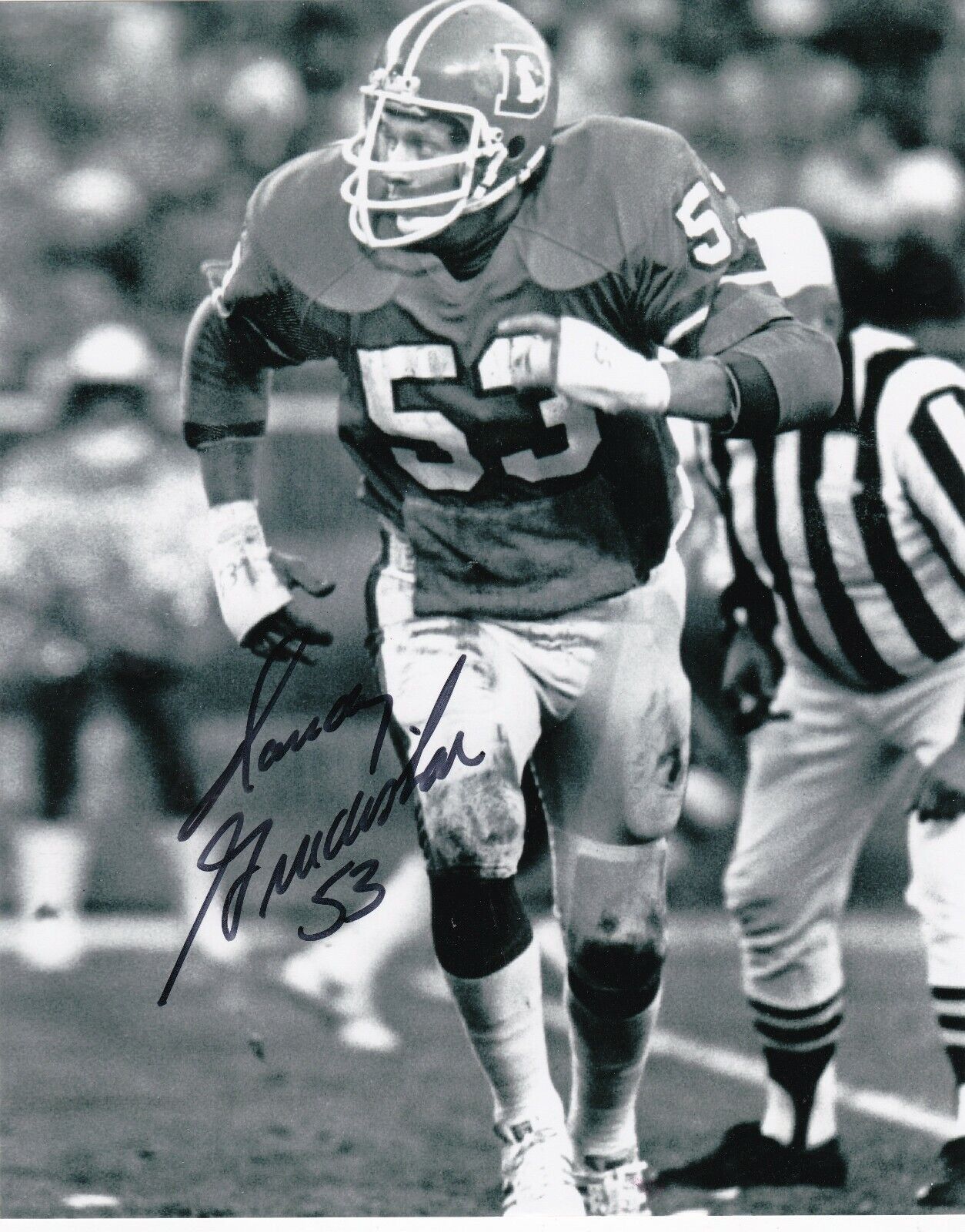 RANDY GRADISHAR DENVER BRONCOS ACTION SIGNED 8x10