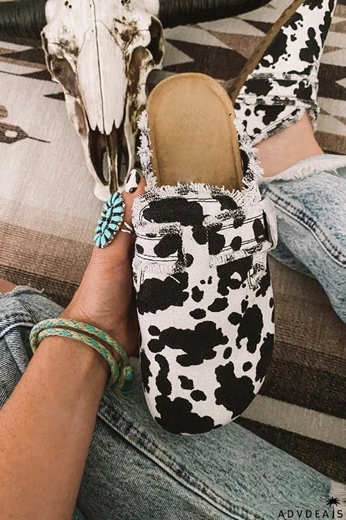 Fringed Serape Slip-on Slipper