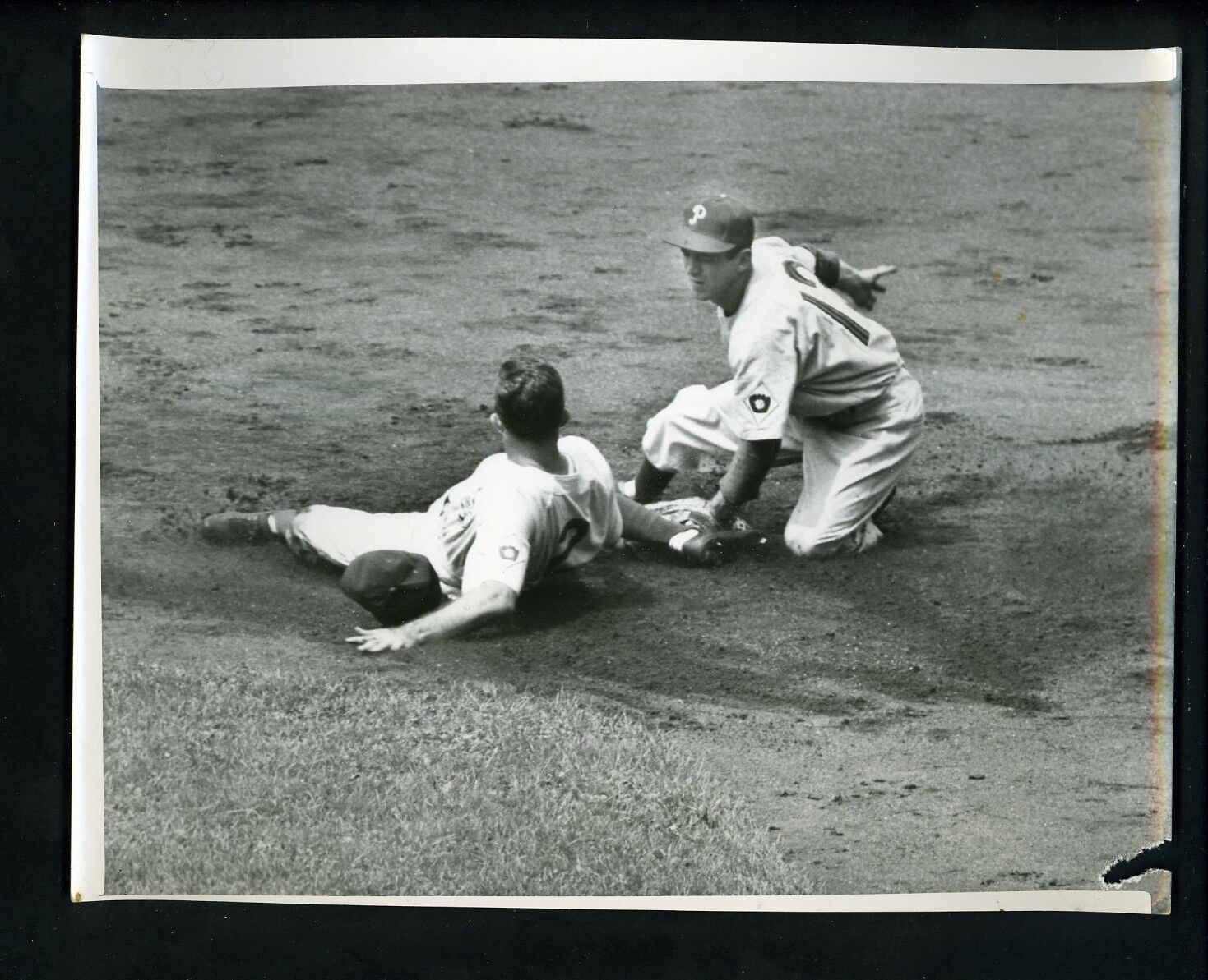 Granny Hamner & Randy Jackson 1951 Type 1 Press Photo Poster painting Philadelphia Phillies Cubs