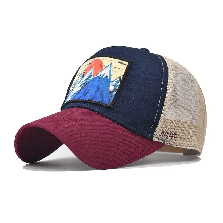 Baseball Cap Net cap Peak pattern Sun cap Mesh cap Breathable Summer hat shade hat Spring Autumn Cap Hip Hop Fitted Cap