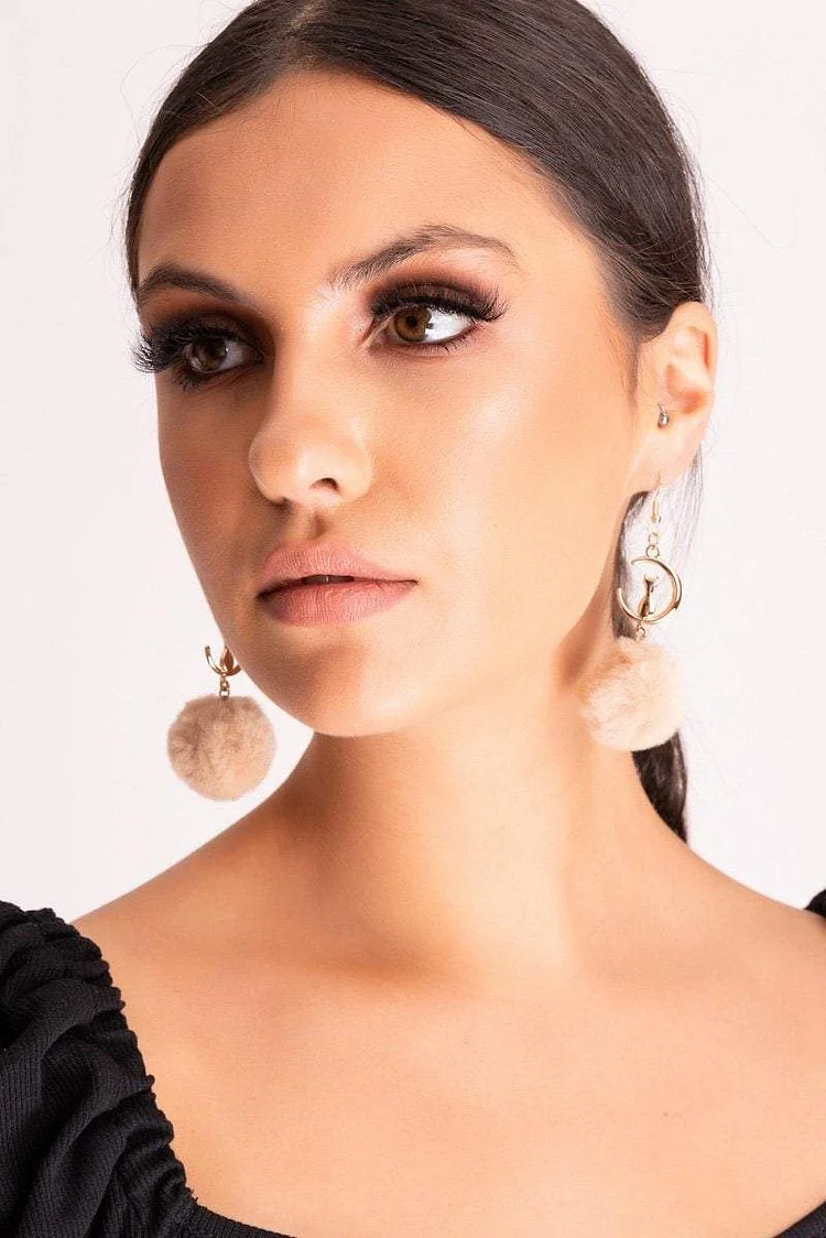 Madison Pink Pom Pom Earrings Katch Me