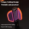 Folding Electric Mosquito Swatter Bug Zapper for Indoor Outdoor Electric Fly Swatter USB Rechargeable Mosquito Zapper Racket, 3-Layer Safety Mesh for Home, Outdoor, Garden