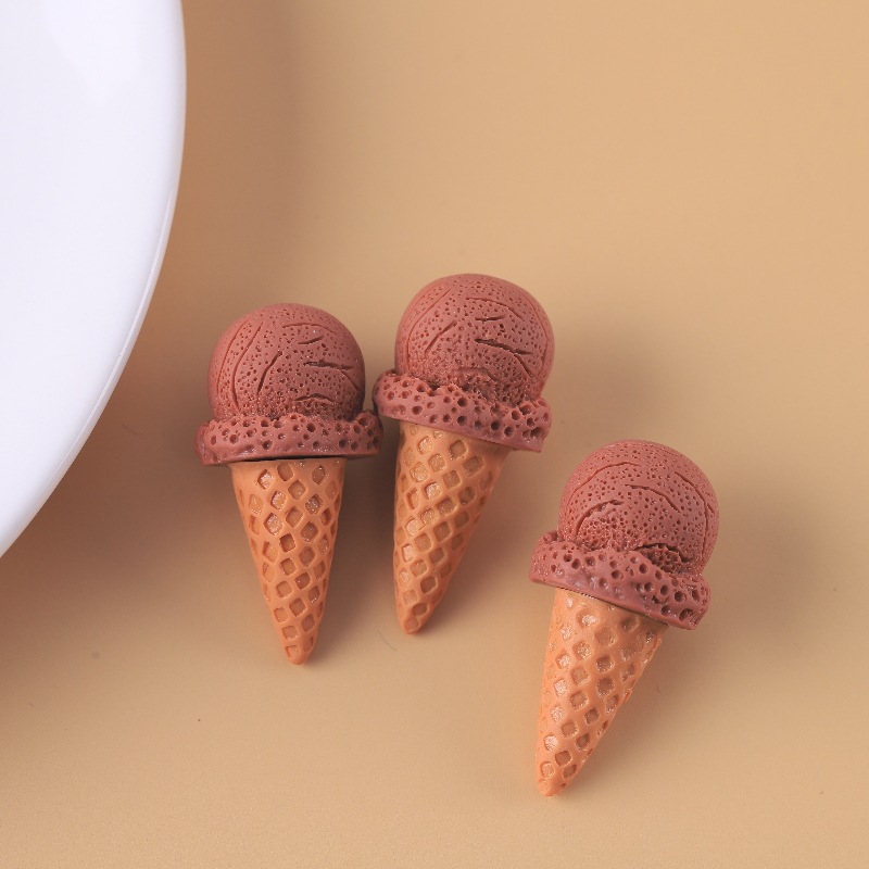 Mini 3D Ice Cream Cone Resin Charm
