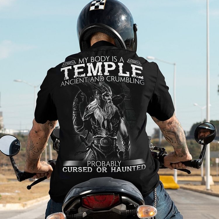 "My Body Is A Temple "Mens T-shirt