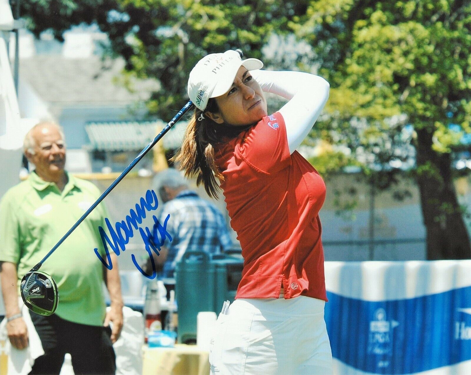 LPGA GOLFER MARINA ALEX HAND SIGNED 8x10 Photo Poster painting w/COA WOMEN'S GOLF PROOF