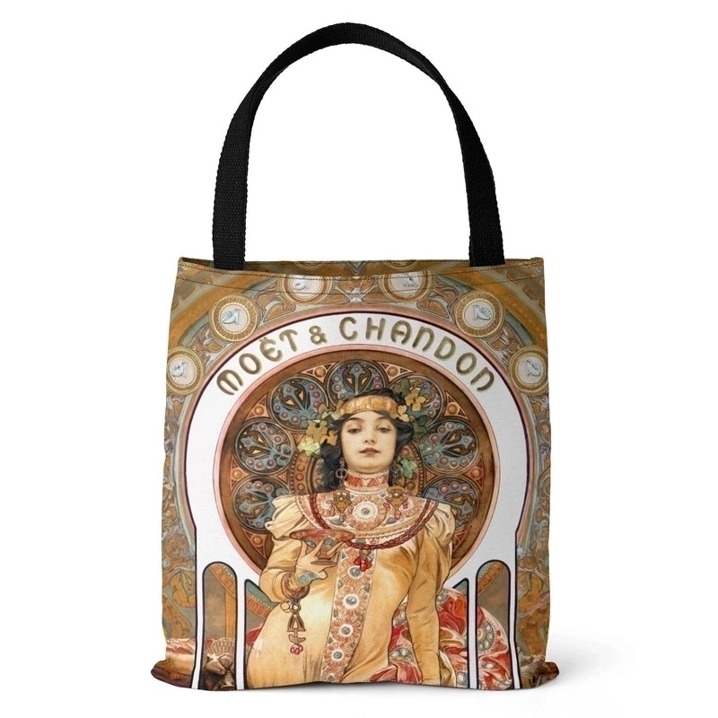 Unisex Vintage Style Portrait Canvas Shopping Bags