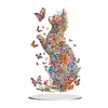 (US Only)Acrylic Special Shape Flower Cat Butterfly Desktop Diamond Painting Art Kits