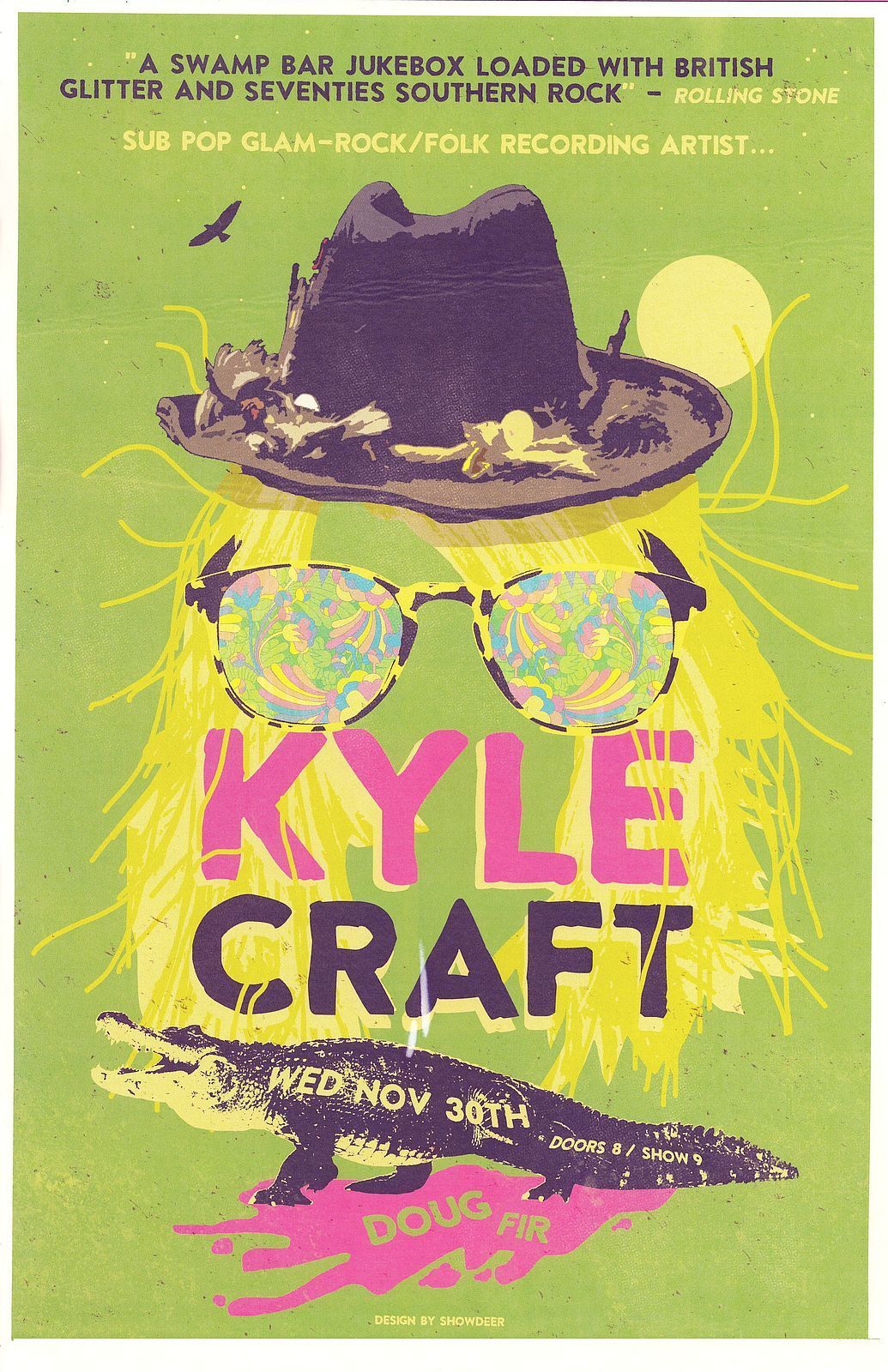 KYLE CRAFT 2016 Gig POSTER Portland Oregon Concert