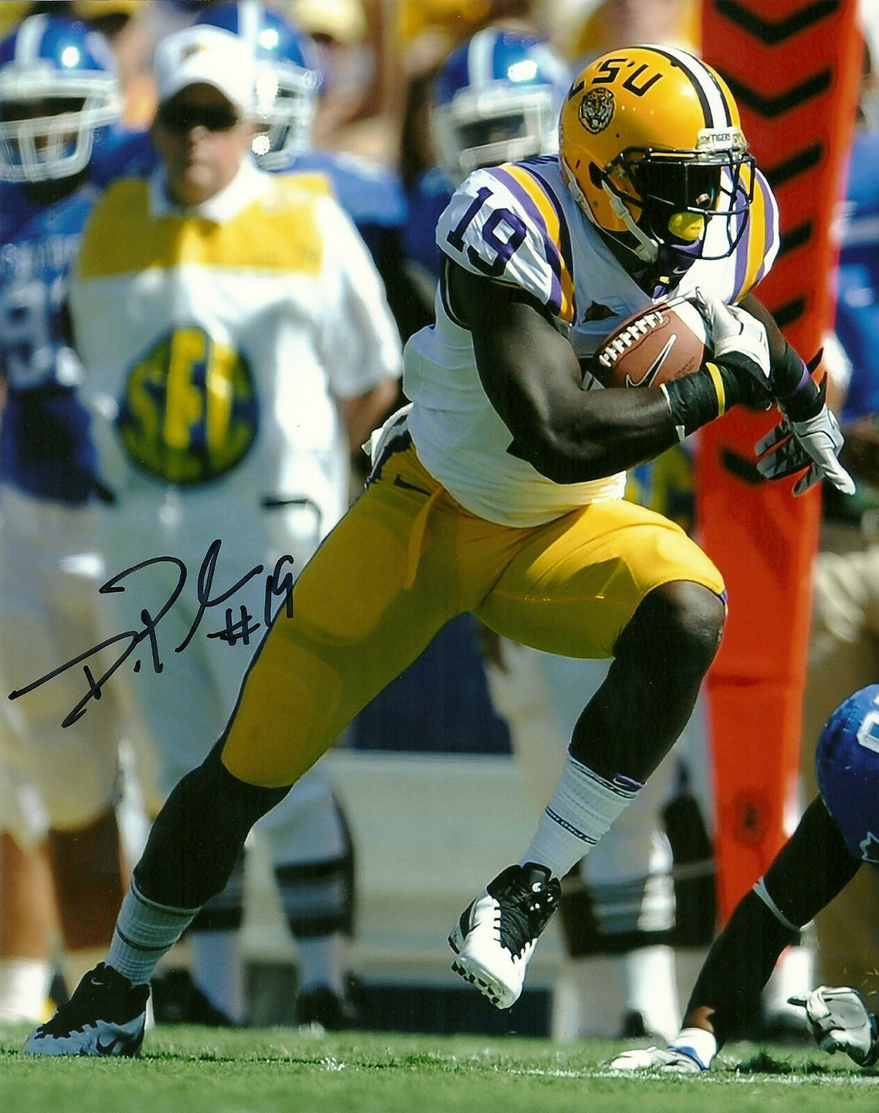 DeANGELO PETERSON HAND SIGNED LSU TIGERS 8X10 Photo Poster painting W/COA