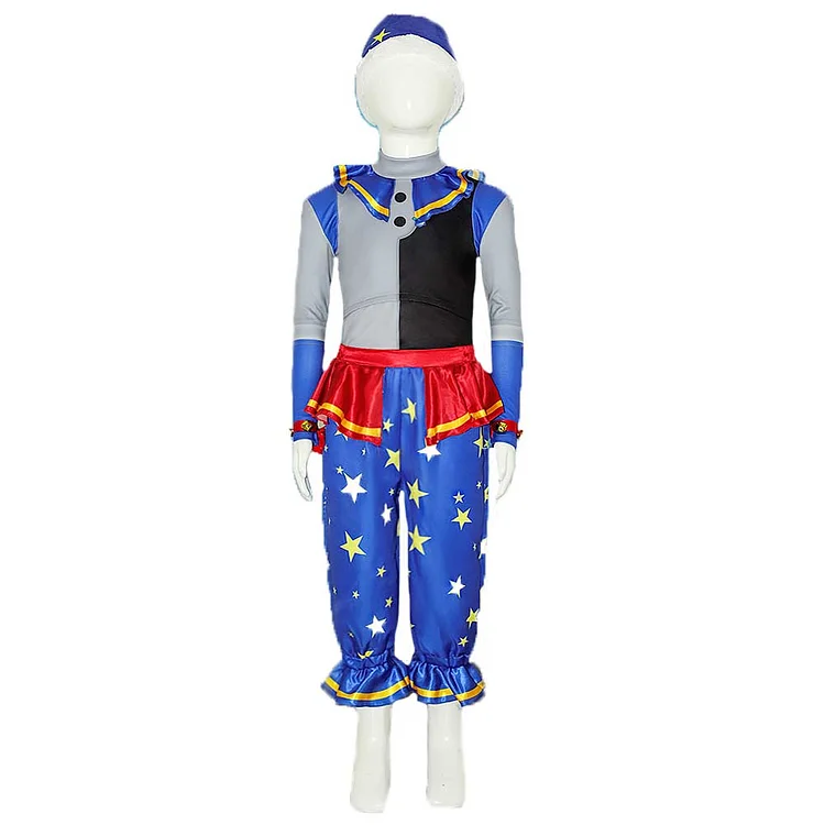 Kids Children Horror Five Nights at Freddy‘s 2023 Moondrop Blue Set Outfits Cosplay Costume Halloween Carnival Suit
