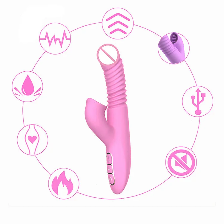 2 in 1 Clitoris Licking Tongue Vibrator For G Spot Stimulation