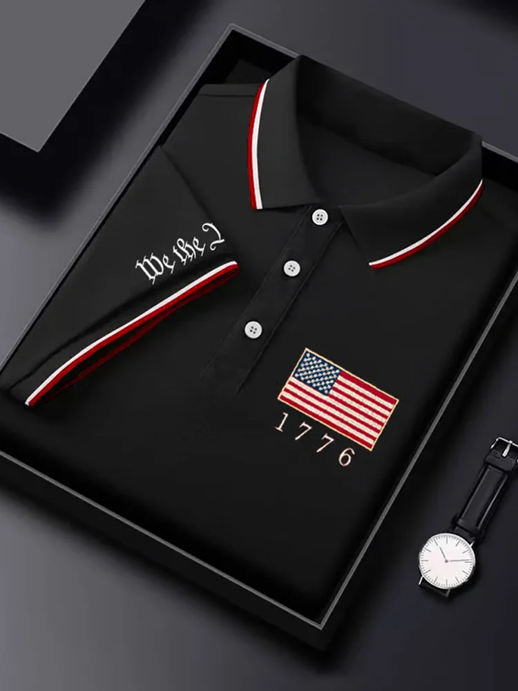 Men's We The People Fourth Of July America 1776 Patriotic Polo Shirt