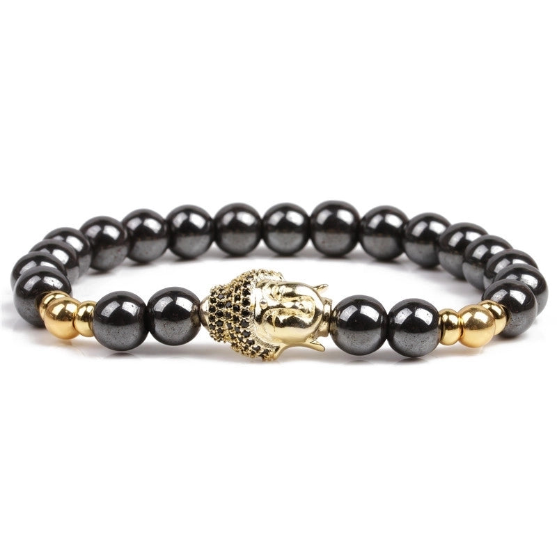 Fashion Multicolor Crown Skull Beaded Inlay Zircon Halloween Unisex Bracelets