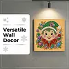 (25x25cm)DIY Pearl Painting Xmas Framed Handmade Pearl Material Art Kit Living Room Decor