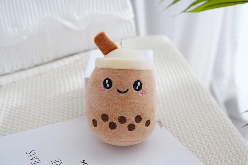 New Bubble Tea Cup Plush Toy Doll Bag Accessories Key Chain Milk Tea Shop Small Gifts
