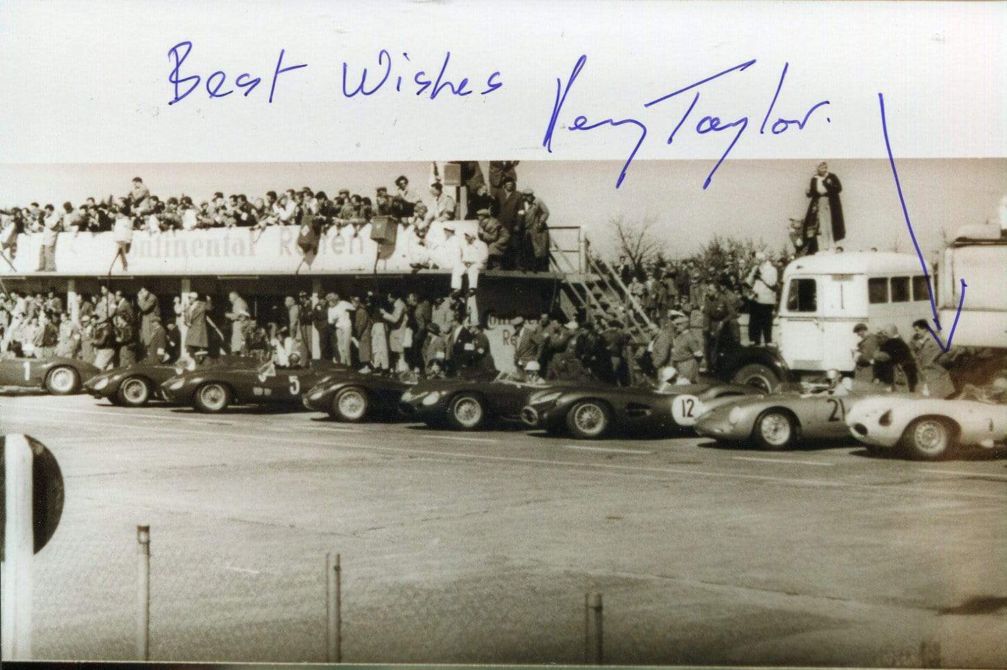 Henry Taylor (+) autograph British FORMULA ONE driver 1959-61, Photo Poster painting signed