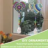 2PCS Love 5D DIY Diamond Painting Wind Chimes Suncatcher Kit Double Sided Diamond Art Kits Suncatcher with Crystal Pendant for Home Wall Window Decor Adults DIY Art Craft