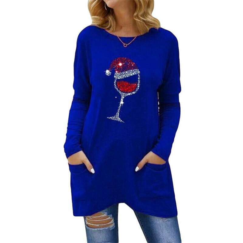 Women Casual Round Neck Long Sleeve Printing Sweatshirts