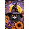 (40*60cm)Halloween Cat - Full Round Drill Diamond Painting